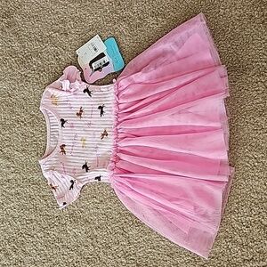 Pink Tull Afro Unicorn Dress baby girl 12M